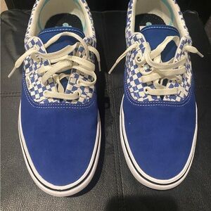 Vans Blue and White Checkered Men's Shoes